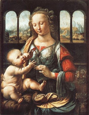 Leonardo da Vinchi: Szegfűs Madonna (1478-1481) 
